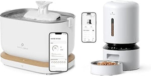 Bundle of PETLIBRO App Cat Water Fountain 2.5L/84oz Dockstream Pet Water Fountain with 2.4GHz Wi-Fi + PETLIBRO Automatic Cat Feeder 5G WiFi Freshness