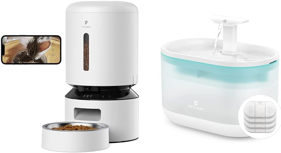 5G WiFi Cat Feeder with Camera, 2-Way Audio, Low Food & Blockage Sensor