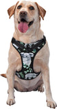 Adjustable Pet VES No Choke Front Clip Pet Harness with 2 Leash Clips + 1 Pet Leash for Large Dog