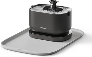 Pet Water Fountain, Wireless Pet Fountain Battery Operated, 2.5L/84oz Dockstream Automatic Dog Water Dispenser + PETLIBRO Dog Food Mat, Safety