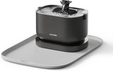 Pet Water Fountain, Wireless Pet Fountain Battery Operated, 2.5L/84oz Dockstream Automatic Dog Water Dispenser + PETLIBRO Dog Food Mat, Safety
