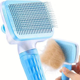 Self-Cleaning Pet Grooming Brush for Dogs & Cats – Slicker Brush with One Touch Hair Release Button