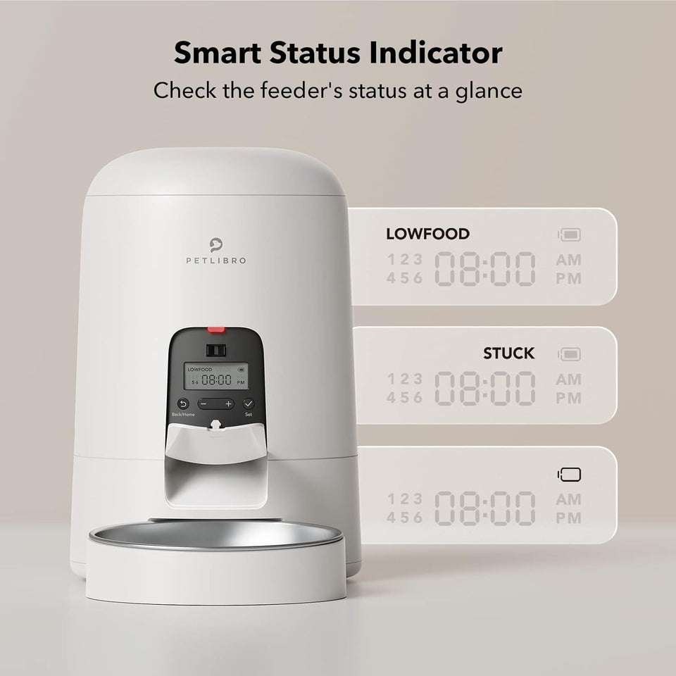 Automatic Cat Feeders, Cat Food Dispenser with Stainless Steel Bowl, Timed Cat Feeder, Programmable Portion Size Control 6 Meals Per Day, 2L for...