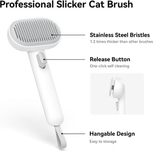 Cat Brush with Release Button