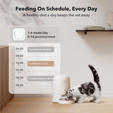 Automatic Cat Feeders, Cat Food Dispenser with Stainless Steel Bowl, Timed Cat Feeder, Programmable Portion Size Control 6 Meals Per Day, 2L for...