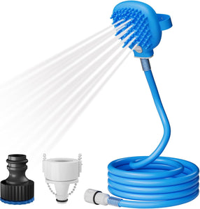 Dog Shower Sprayer, 2 in 1 Bath Massage Brush Scrubber Handheld