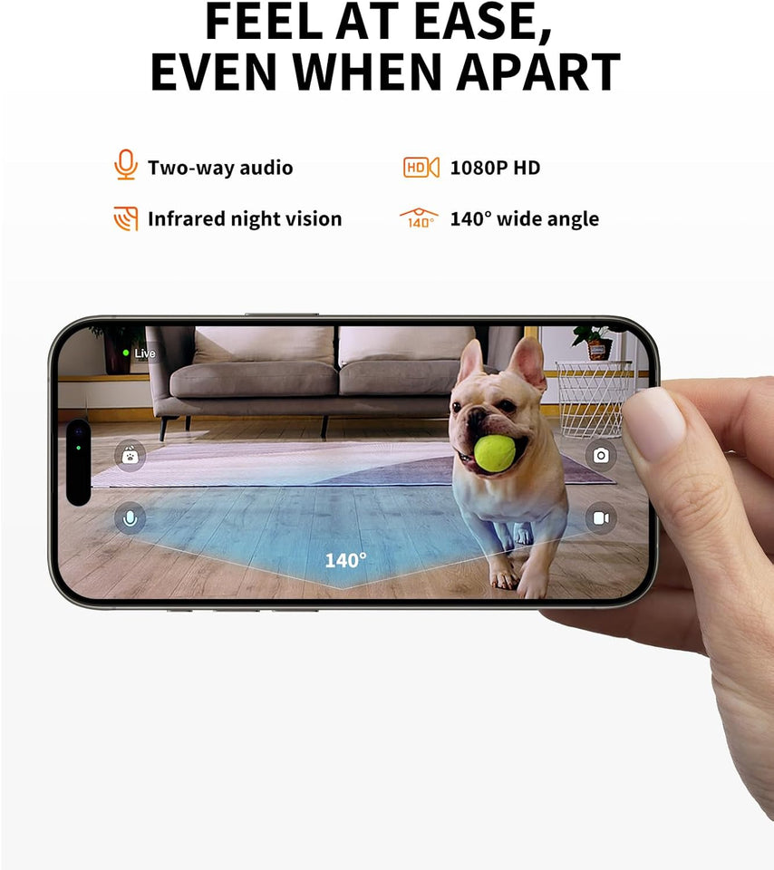 PETKIT Automatic Cat Feeder with Camera, 1080P HD Video with Night Vision, 2.4G WiFi Pet Feeder for Cat & Small Dog