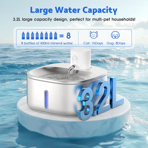 3.2L Wireless Pet Fountain with Sensor