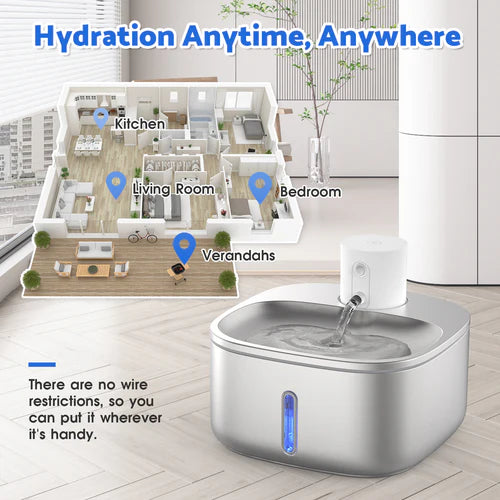3.2L Wireless Pet Fountain with Sensor