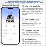 M1 Open-Top Self Cleaning Cat Litter Box, Automatic Cat Litter tray with APP Control, Odor-Free Waste Disposal