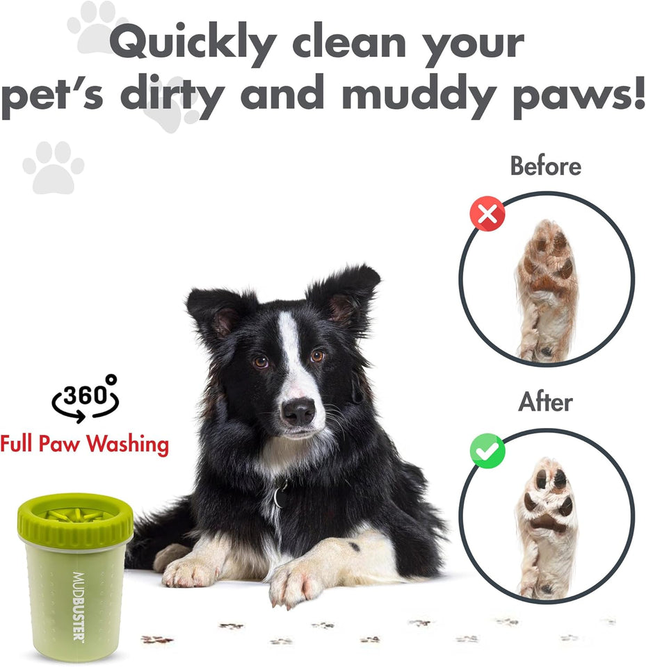 Portable Dog Paw Cleaner, Large, Green