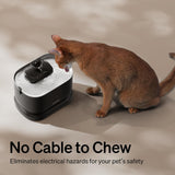 Water Fountain, Cordless Pet Water Fountain Battery Operated, 2.5L