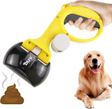 Portable Dog Poop Scooper, Dog Waste Cleaner with Bag Dispenser