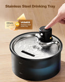 Cat Water Fountain Cordless: Battery Operated Cat Fountain - 108oz/3.2L Automatic Pet Water Dispense