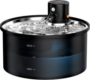 Cat Water Fountain Cordless: Battery Operated Cat Fountain - 108oz/3.2L Automatic Pet Water Dispense