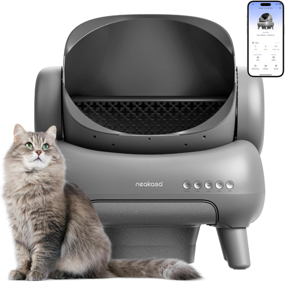 M1 Open-Top Self Cleaning Cat Litter Box, Automatic Cat Litter tray with APP Control, Odor-Free Waste Disposal