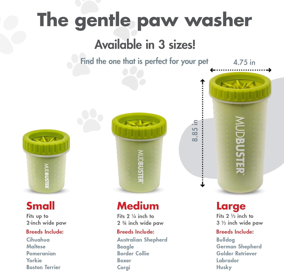 Portable Dog Paw Cleaner, Large, Green