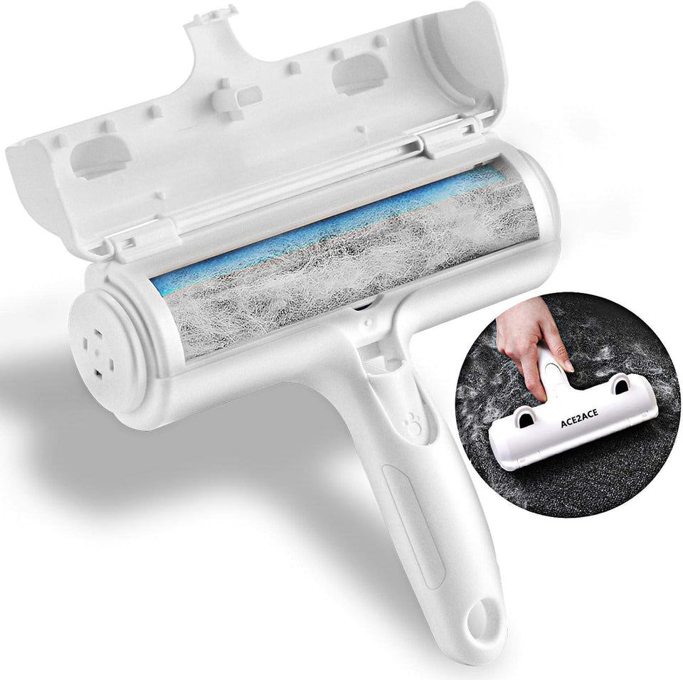 Pet Hair Removal Tool, Lint Roller Brush for Cats and Dogs, Reusable Self Clean Pet Fur Remover