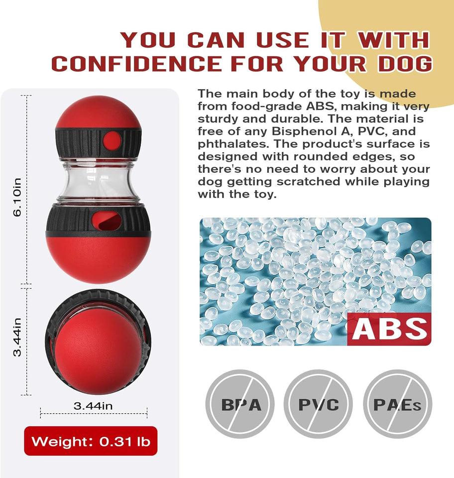 Dog Food Puzzle Toy Adjustable Treat Dispensing Food Dispenser Slow Feeder