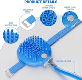 Dog Shower Sprayer, 2 in 1 Bath Massage Brush Scrubber Handheld