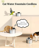 Water Fountain Stainless Steel, 2025 Upgraded New Sensor - 3 Work Modes