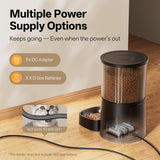 Automatic Cat Feeder WiFi- 5Ghz Cat Food Dispenser with APP Remote Control- Auto Pet Feeder for Small Dog Indoor