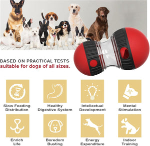 Dog Food Puzzle Toy Adjustable Treat Dispensing Food Dispenser Slow Feeder