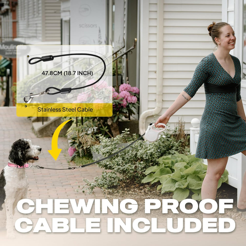 Retractable Dog Leash, 16 ft Dog Walking Leash for Small Dogs up to 26lbs, Tangle Free