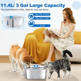 Large Dog Water Fountain Stainless Steel Automatic dog water dispenser
