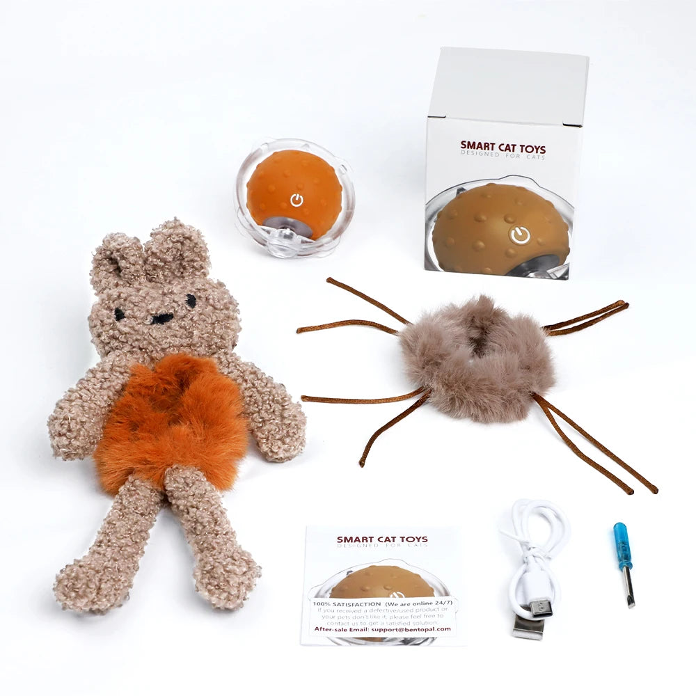 Sports Activated Interactive Cat Toy Indoor Cat with Automatic Moving Ball Toy Spinning Ball and Light Electric Cat Mouse Toys