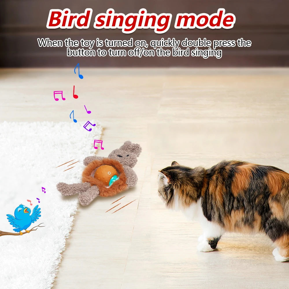 Sports Activated Interactive Cat Toy Indoor Cat with Automatic Moving Ball Toy Spinning Ball and Light Electric Cat Mouse Toys
