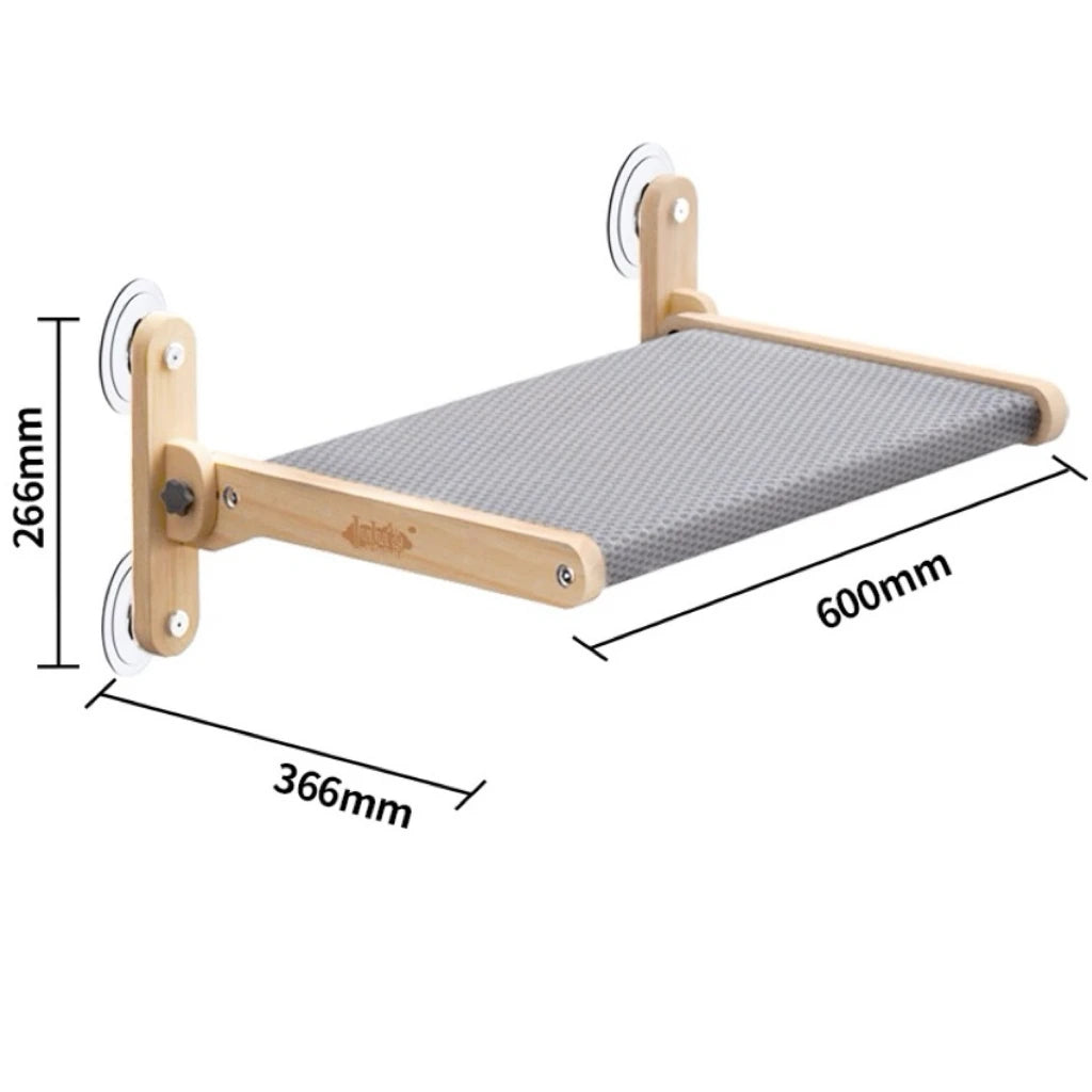 Cat Window Hammock with Strong Suction Cups, Ø85mm – Removable Fabrics, Holds up to 20KG