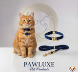 The Pawluxe"Meow Luxe Collar & Lead Set
