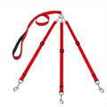 Durable 3-in-1 Nylon Dog Leash with Padded Handle for Outdoor Walking, Car Travel, Hiking and Camping - Three-Way Pet Leash