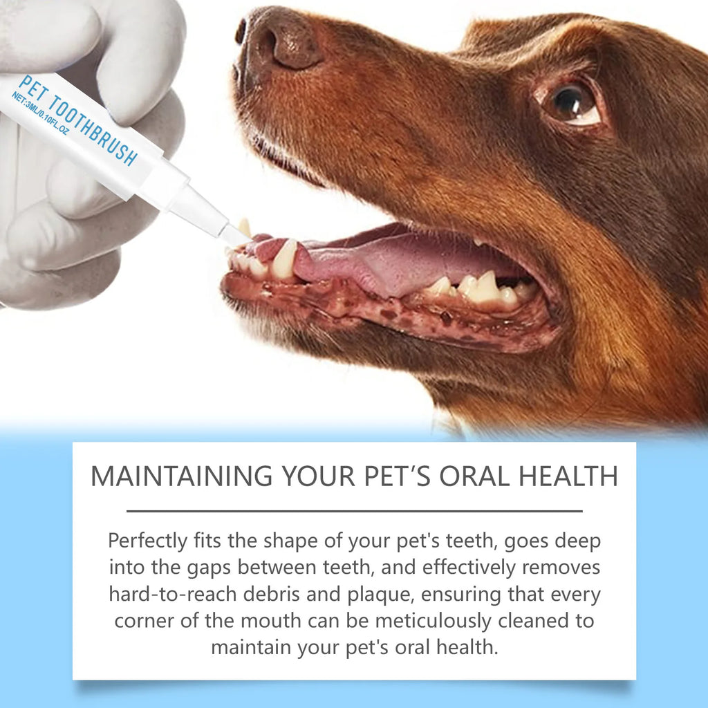 Pet Teeth Cleaning Toothbrush Pens Oral Solution Tartar Control Removing Bad Breath Small Cat And Dog Dental Care Toothbrush Pen