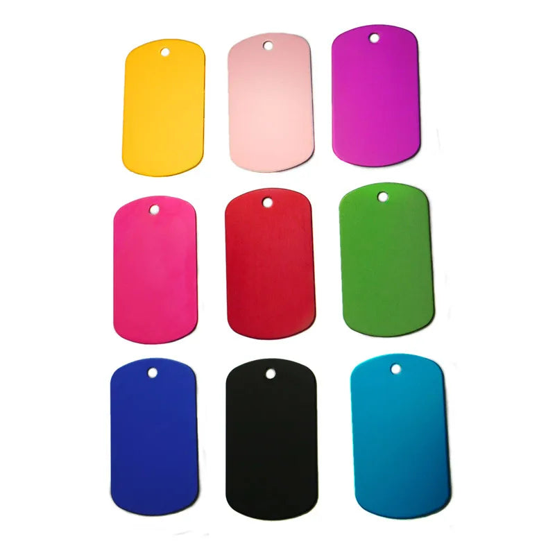 100Pcs Anodizing Aluminum Dog Tag Name Dog ID tags For Dog Collar Personalized Pet ID Dog Name Tag dog tag Customized Engraving