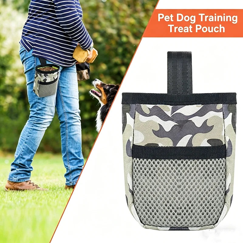 Portable Dog Training Treat Pouch Outdoor Walking Waist Bag Pet Snack Food Storage Bag With Clip For Obedience Agility Training