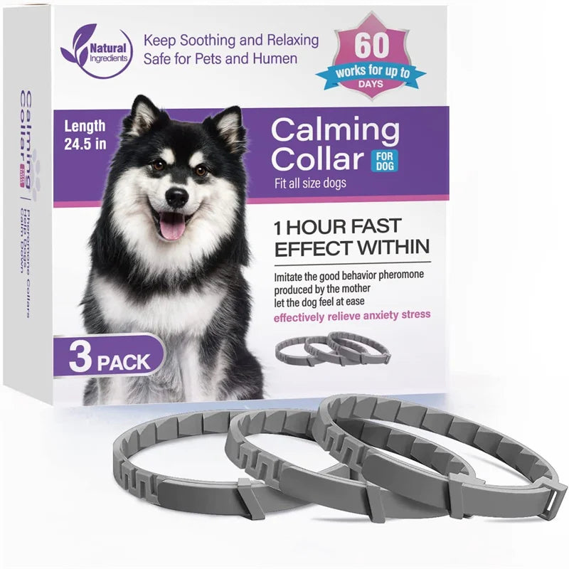 3/4 Pc Dogs Calming Pheromone Collars Cats Relieve Anxiety Adjustable Comfortable Collar For Puppy Kitten Large Pets Accessories