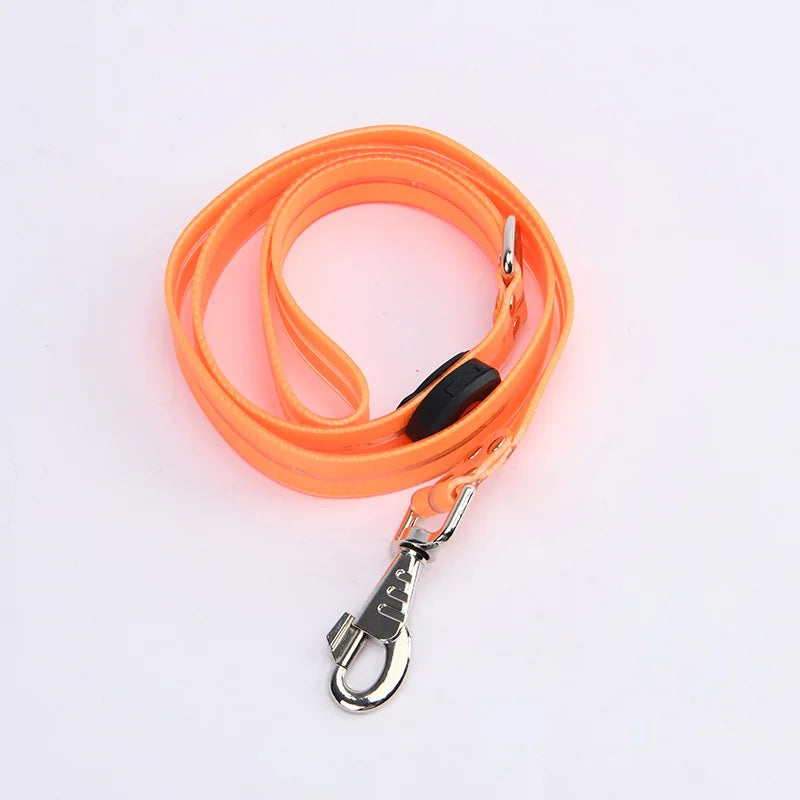 Pet light-up collar leash LED flashing collar USB charging dog walking pulling belt adjustable dog collar fashion pet supplies