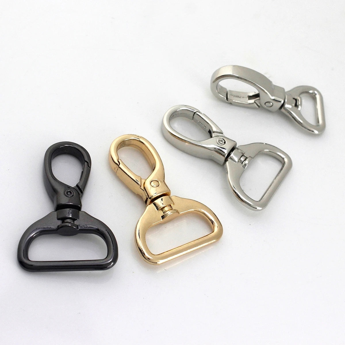 1piece Metal Carabiner Snap Hook Trigger Lobster Clasp Clip Swivel Spring Gate Leather Craft Pet Leash Bag Strap Belt Webbing