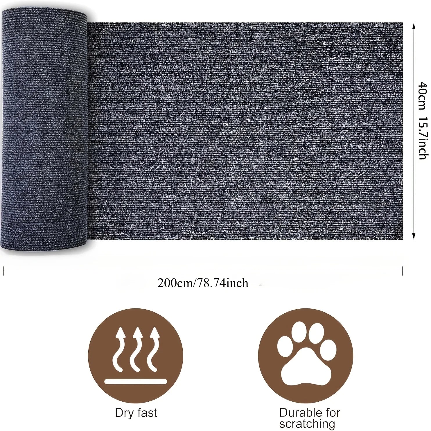 Trimable Cat Furniture Protector，Equipped with self-adhesive scratch pads，Protect the Sofa、Door and Cat Tree Stand Safe from Cla