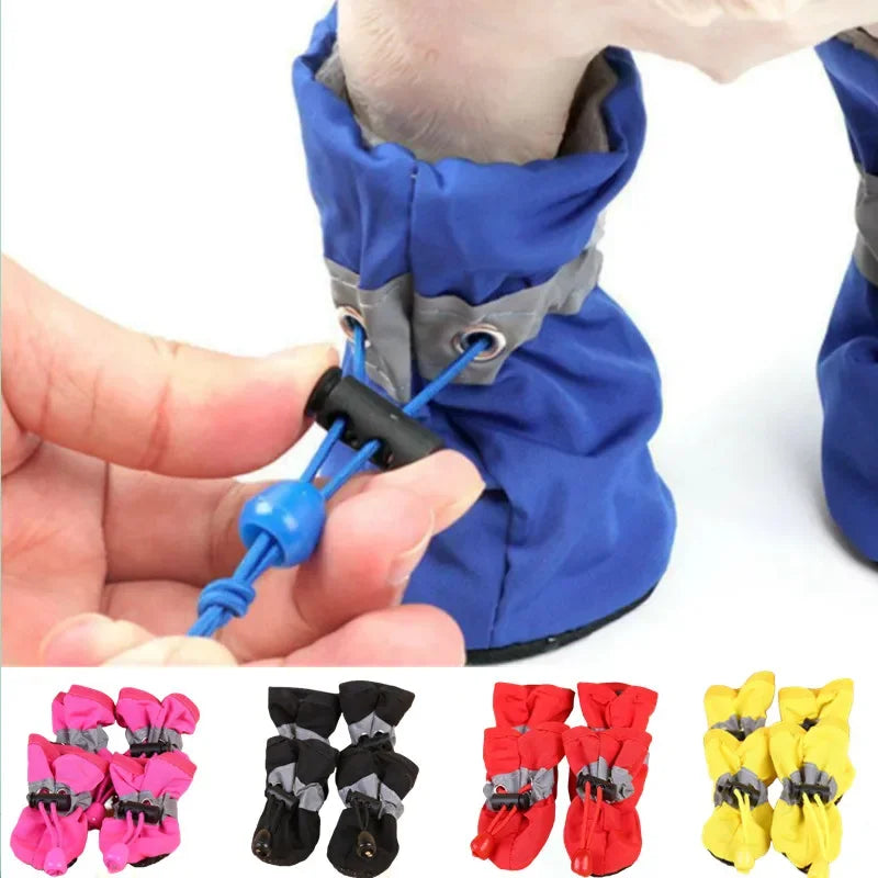 Small and medium-sized dog anti-slip foot protection dog shoes, waterproof soft-bottom dog foot covers
