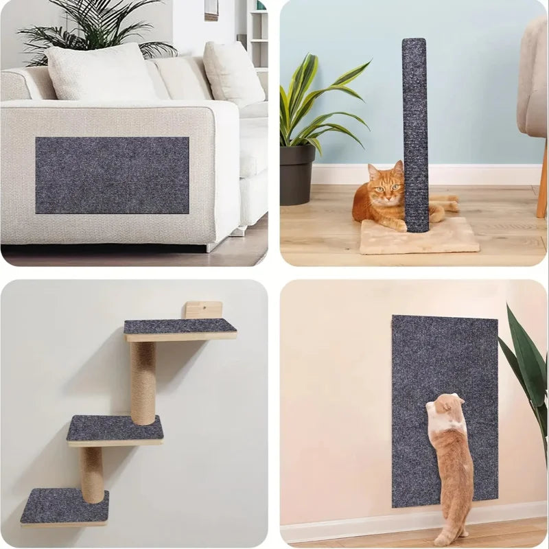 Trimable Cat Furniture Protector，Equipped with self-adhesive scratch pads，Protect the Sofa、Door and Cat Tree Stand Safe from Cla