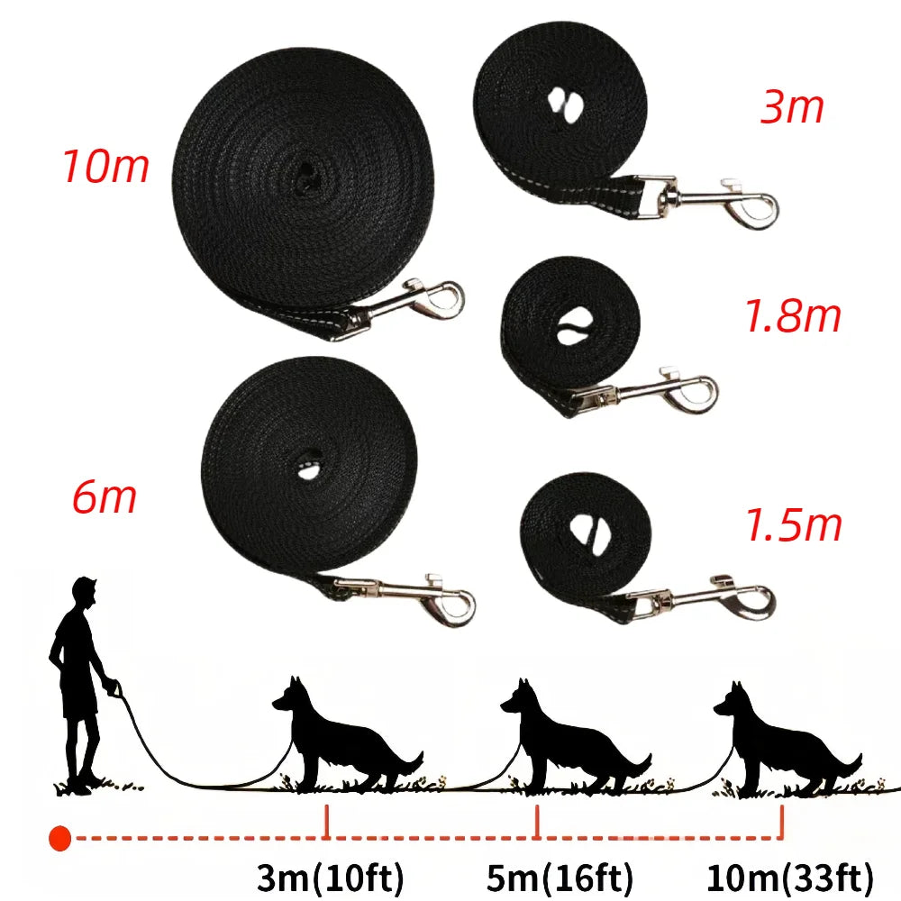 Strong Dog Leash Small Medium large Dogs Reflective Long Pets Leash Nylon Outdoor Running Pet Traction Rope Labrador Supplies