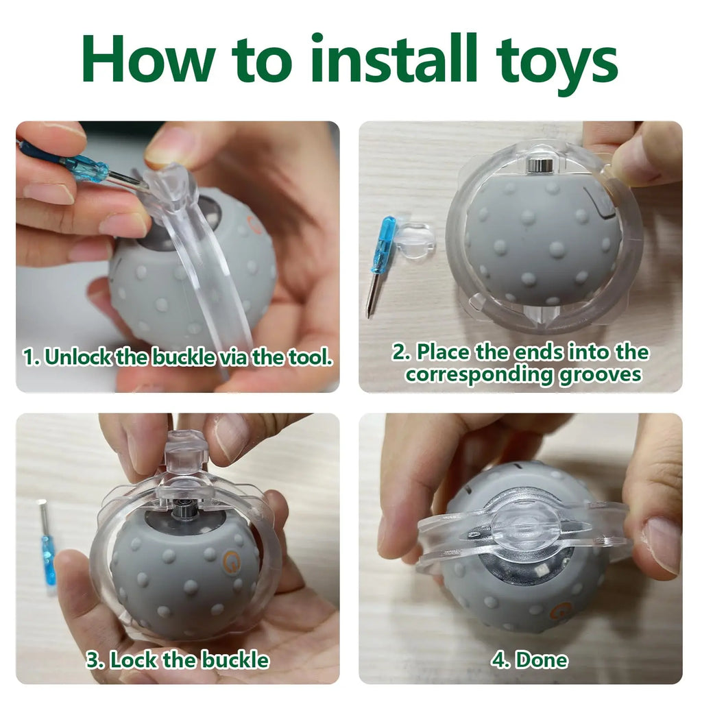 Sports Activated Interactive Cat Toy Indoor Cat with Automatic Moving Ball Toy Spinning Ball and Light Electric Cat Mouse Toys