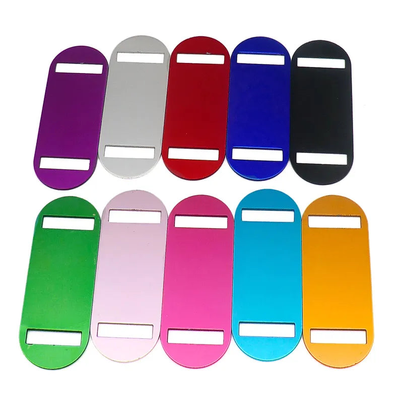 100Pcs Anodizing Aluminum Dog Tag Name Dog ID tags For Dog Collar Personalized Pet ID Dog Name Tag dog tag Customized Engraving