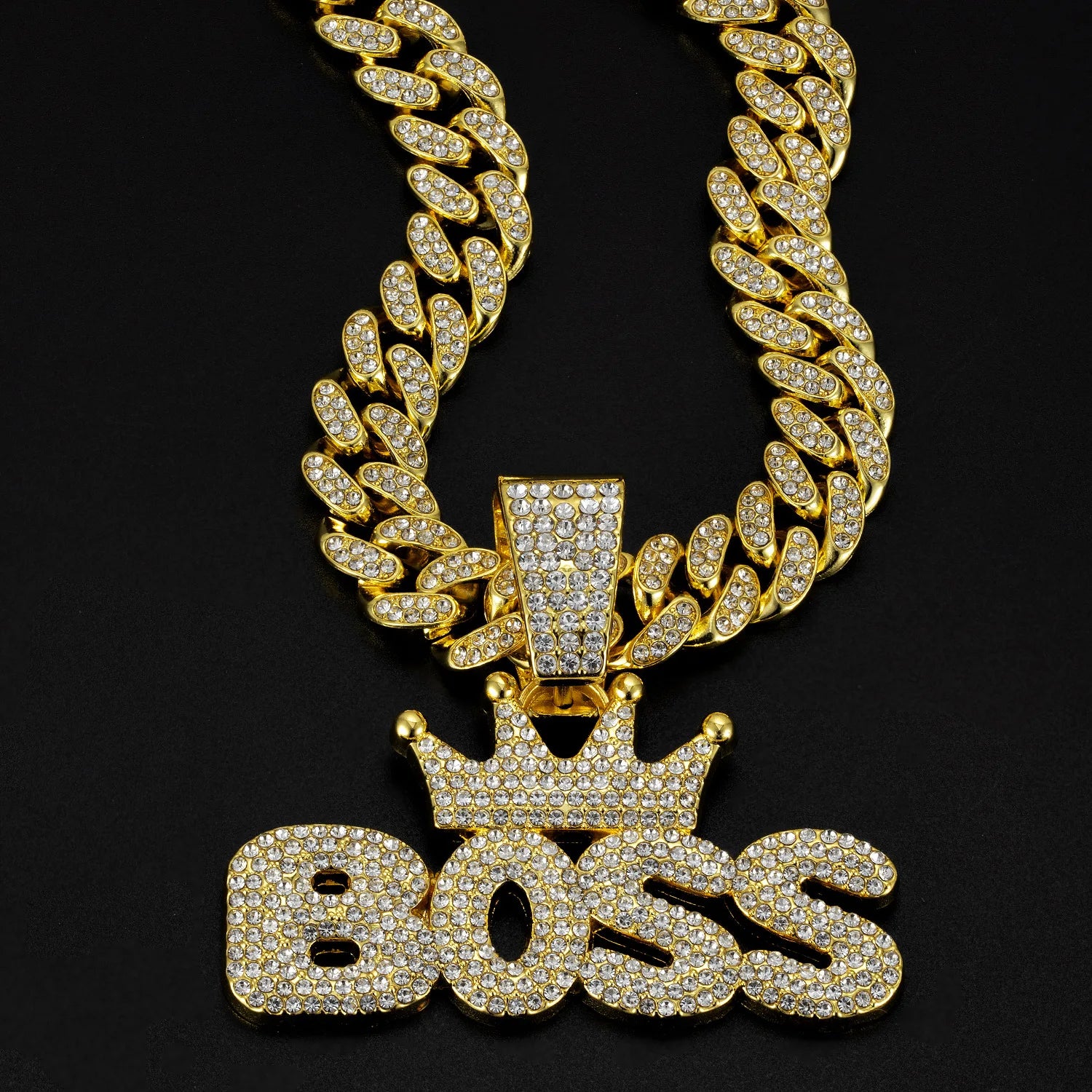 Cuban Dog Chain, Alloy Pet Dog Collar, Gold Necklace for Small to Large Dogs CEO BOSS Luxury Pendant Jewelry Accessory 2026 NEW