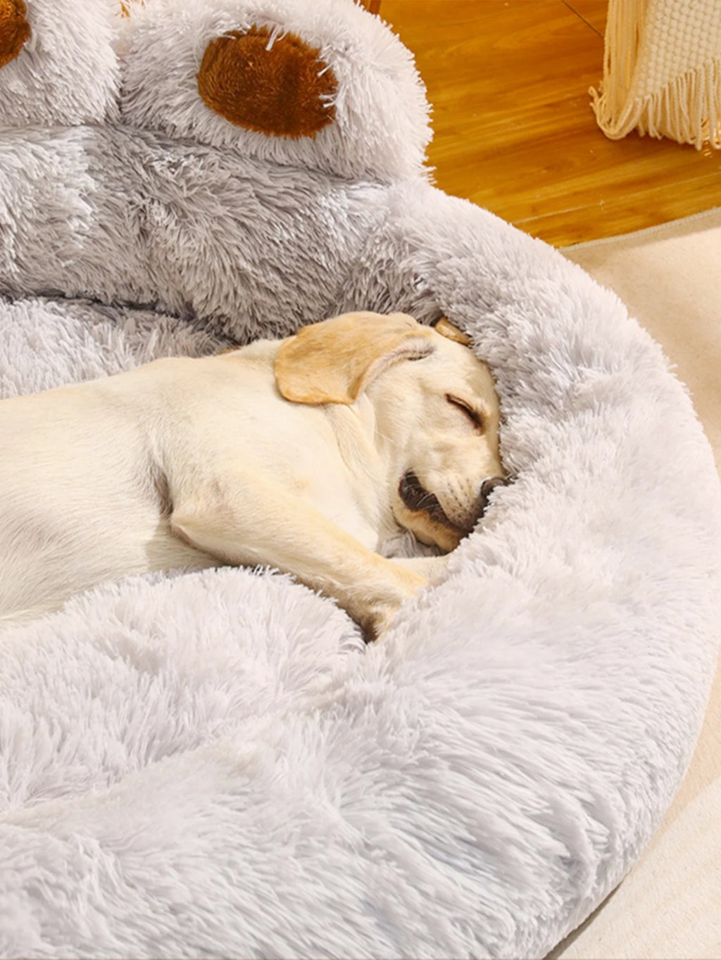 Fluffy Dog Bed Winter Plush Kennel Accessories Pet Products Large Dogs Beds Bedding Sofa Basket Small Mat Cats Big Cushion Puppy