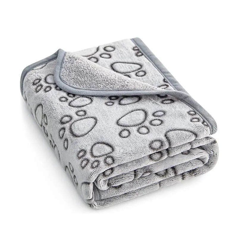 Pet Blanket Ultra-soft Fluffy Paw Printed Mat Pet Bed Dog Blanket Warm And Comfortable Blanket Suitable For Cats Dog Accessories