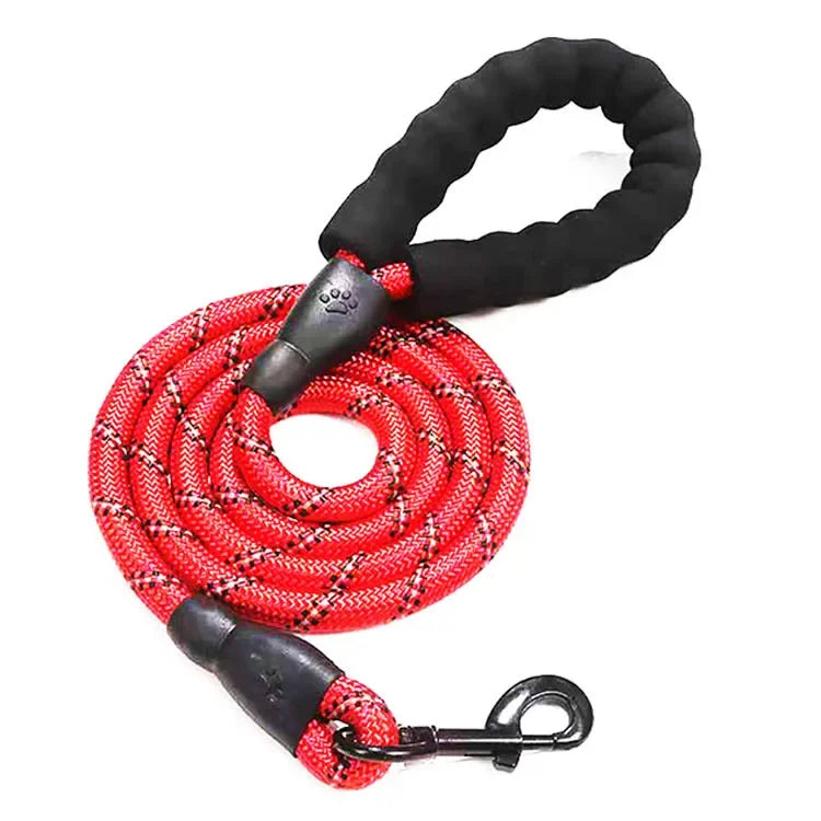 Reflective Nylon Strong Leashes for Dogs Soft Handle Dog Leash Reinforced Leash for Small Medium Large Dogs Big Dog Supplies